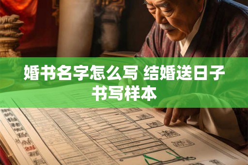 婚书名字怎么写 结婚送日子书写样本