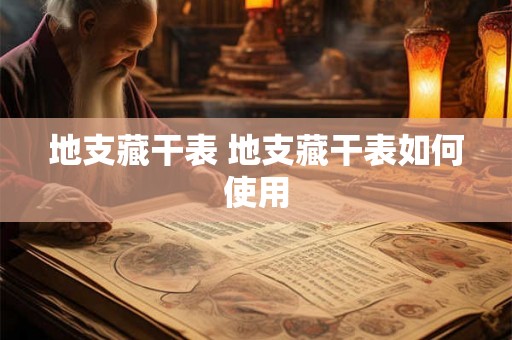 地支藏干表 地支藏干表如何使用 地支藏干表 地支藏干表如何使用