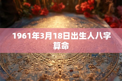 1961年3月18日出生人八字算命