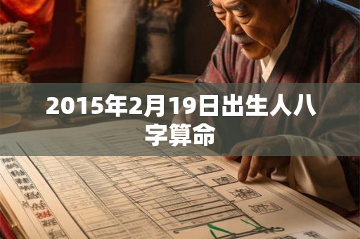 2015年2月19日出生人八字算命 2015年2月19日出生人八字算命