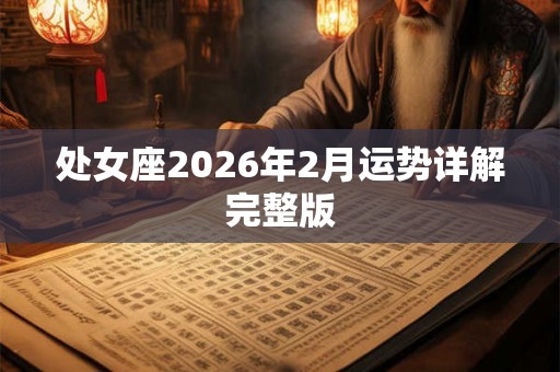处女座2026年2月运势详解完整版 处女座2026年2月运势详解完整版