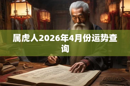 属虎人2026年4月份运势查询 属虎人2026年4月份运势查询