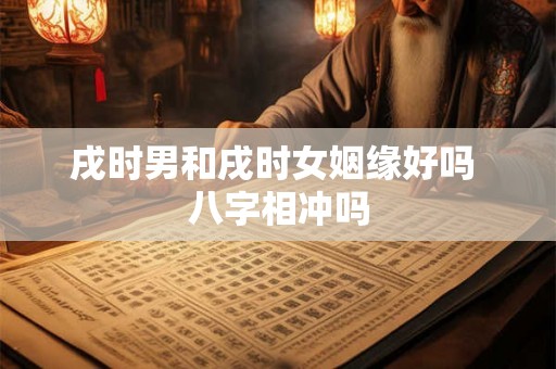 戌时男和戌时女姻缘好吗 八字相冲吗