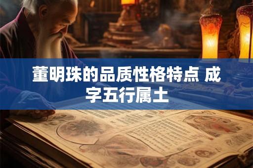董明珠的品质性格特点 成字五行属土