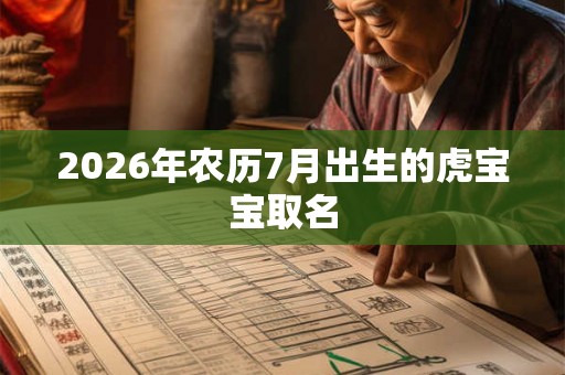 2026年农历7月出生的虎宝宝取名 2026年农历7月出生的虎宝宝取名