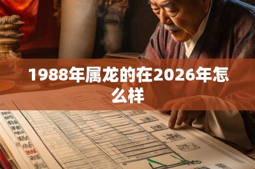 1988年属龙的在2026年怎么样 1988年属龙的在2026年怎么样