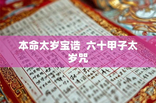 本命太岁宝诰  六十甲子太岁咒