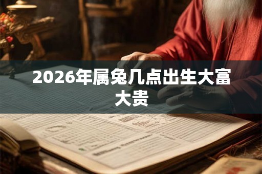 2026年属兔几点出生大富大贵