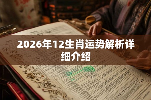 2026年12生肖运势解析详细介绍 2026年12生肖运势解析详细介绍
