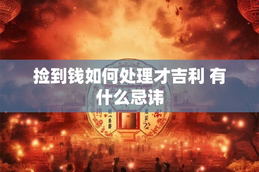捡到钱如何处理才吉利 有什么忌讳 捡到钱如何处理才吉利 有什么忌讳