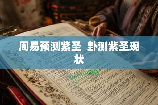 周易预测紫圣  卦测紫圣现状