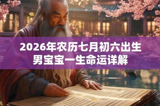 2026年农历七月初六出生男宝宝一生命运详解 2026年农历七月初六出生男宝宝一生命运详解