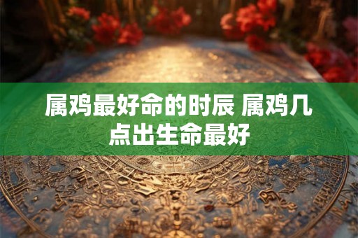 属鸡最好命的时辰 属鸡几点出生命最好