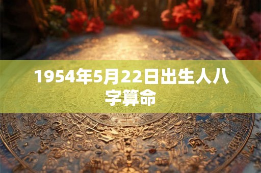 1954年5月22日出生人八字算命