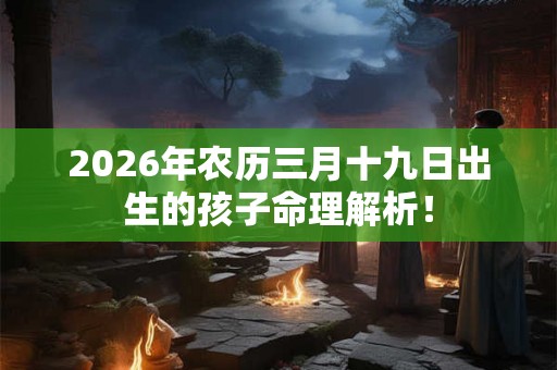 2026年农历三月十九日出生的孩子命理解析! 2026年农历三月十九日出生的孩子命理解析!