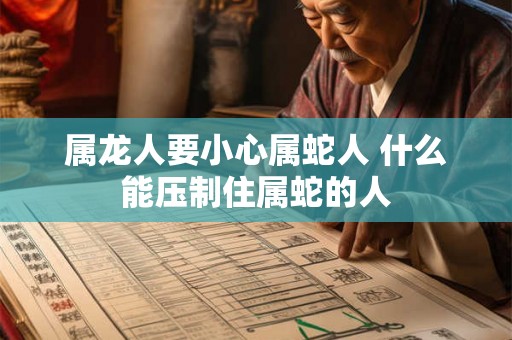 属龙人要小心属蛇人 什么能压制住属蛇的人 属龙人要小心属蛇人 什么能压制住属蛇的人