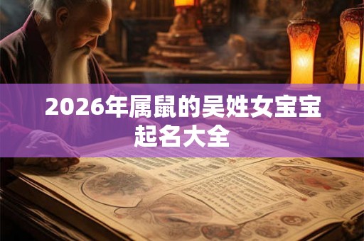 2026年属鼠的吴姓女宝宝起名大全 2026年属鼠的吴姓女宝宝起名大全