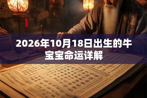 2026年10月18日出生的牛宝宝命运详解