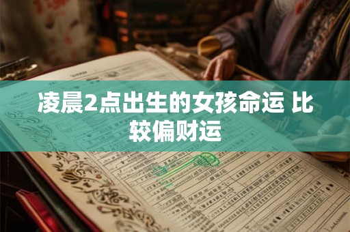凌晨2点出生的女孩命运 比较偏财运 凌晨2点出生的女孩命运 比较偏财运