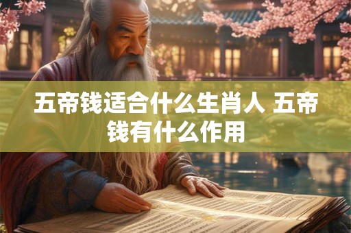 五帝钱适合什么生肖人 五帝钱有什么作用 五帝钱适合什么生肖人 五帝钱有什么作用