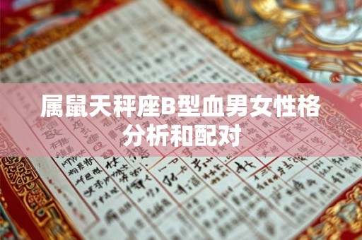 属鼠天秤座B型血男女性格分析和配对