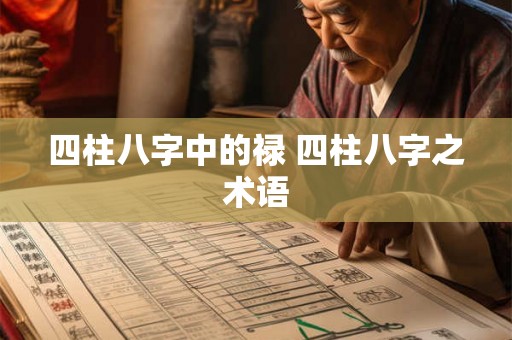 四柱八字中的禄 四柱八字之术语