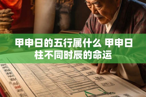 甲申日的五行属什么 甲申日柱不同时辰的命运 甲申日的五行属什么 甲申日柱不同时辰的命运