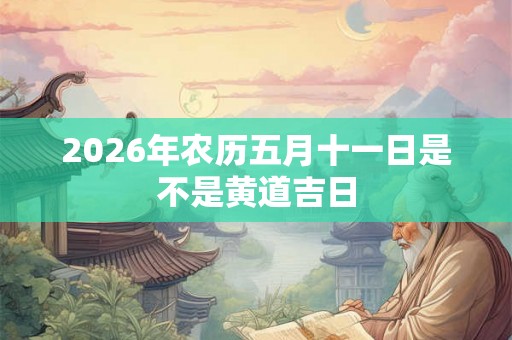 2026年农历五月十一日是不是黄道吉日 2026年农历五月十一日是不是黄道吉日