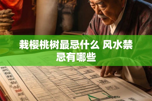 栽樱桃树最忌什么 风水禁忌有哪些