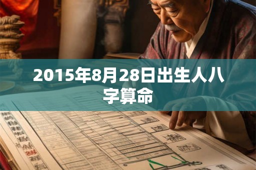 2015年8月28日出生人八字算命