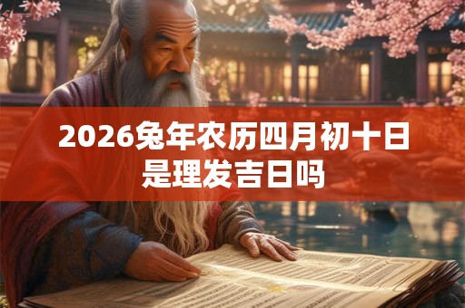 2026兔年农历四月初十日是理发吉日吗