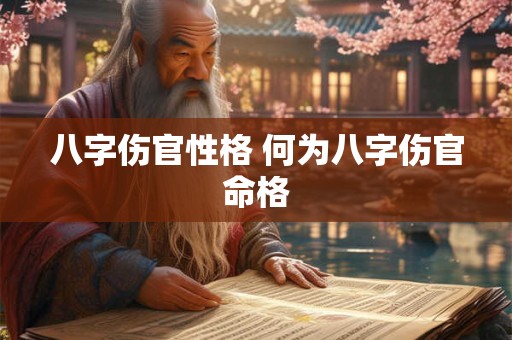 八字伤官性格 何为八字伤官命格