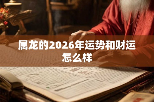 属龙的2026年运势和财运怎么样 属龙的2026年运势和财运怎么样