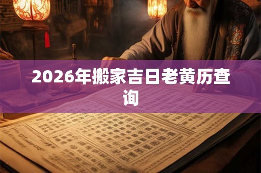 2026年搬家吉日老黄历查询 2026年搬家吉日老黄历查询