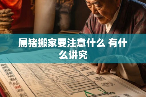 属猪搬家要注意什么 有什么讲究 属猪搬家要注意什么 有什么讲究