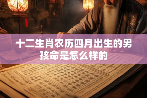 十二生肖农历四月出生的男孩命是怎么样的 十二生肖农历四月出生的男孩命是怎么样的