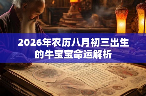 2026年农历八月初三出生的牛宝宝命运解析