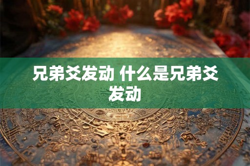 兄弟爻发动 什么是兄弟爻发动 兄弟爻发动 什么是兄弟爻发动