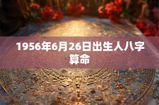1956年6月26日出生人八字算命 1956年6月26日出生人八字算命