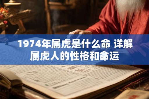 1974年属虎是什么命 详解属虎人的性格和命运