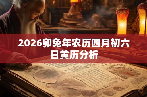 2026卯兔年农历四月初六日黄历分析