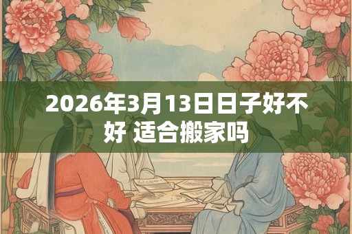 2026年3月13日日子好不好 适合搬家吗 2026年3月13日日子好不好 适合搬家吗