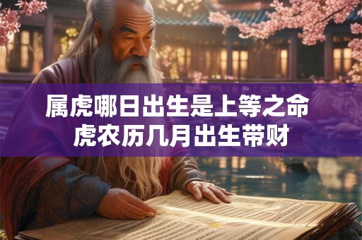属虎哪日出生是上等之命 虎农历几月出生带财 属虎哪日出生是上等之命 虎农历几月出生带财