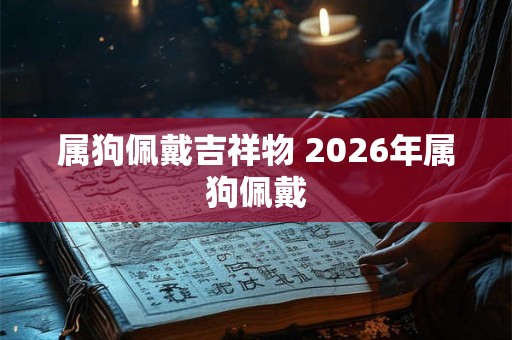属狗佩戴吉祥物 2026年属狗佩戴 属狗佩戴吉祥物 2026年属狗佩戴