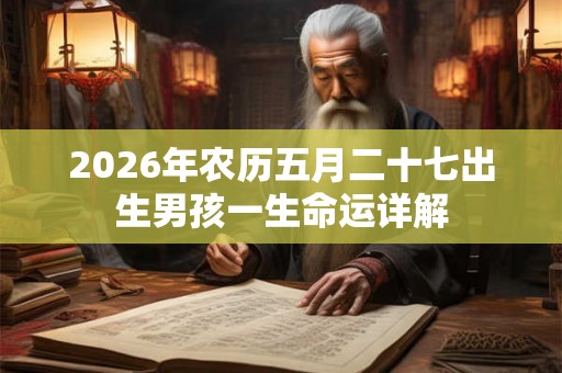 2026年农历五月二十七出生男孩一生命运详解 2026年农历五月二十七出生男孩一生命运详解