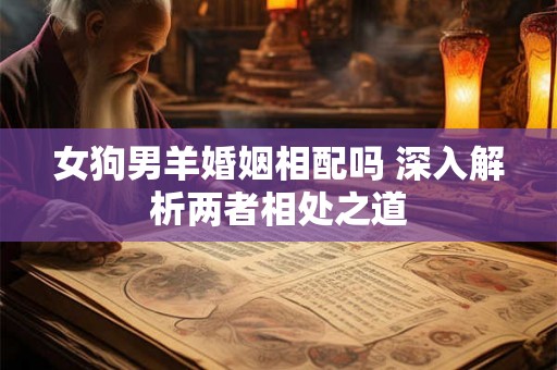 女狗男羊婚姻相配吗 深入解析两者相处之道 女狗男羊婚姻相配吗 深入解析两者相处之道