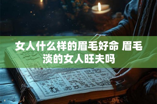 女人什么样的眉毛好命 眉毛淡的女人旺夫吗 女人什么样的眉毛好命 眉毛淡的女人旺夫吗