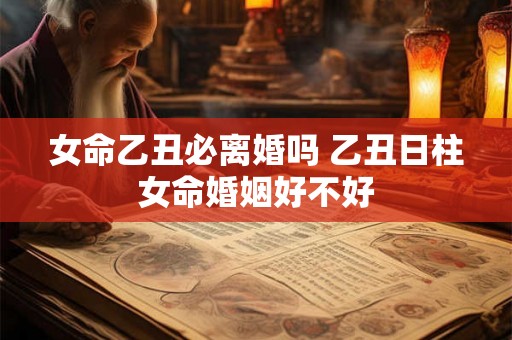 女命乙丑必离婚吗 乙丑日柱女命婚姻好不好