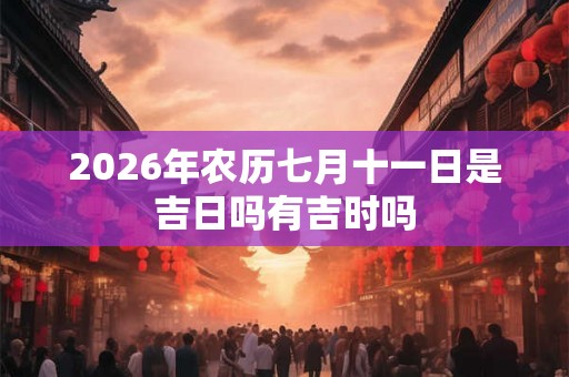 2026年农历七月十一日是吉日吗有吉时吗