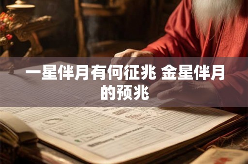 一星伴月有何征兆 金星伴月的预兆 一星伴月有何征兆 金星伴月的预兆